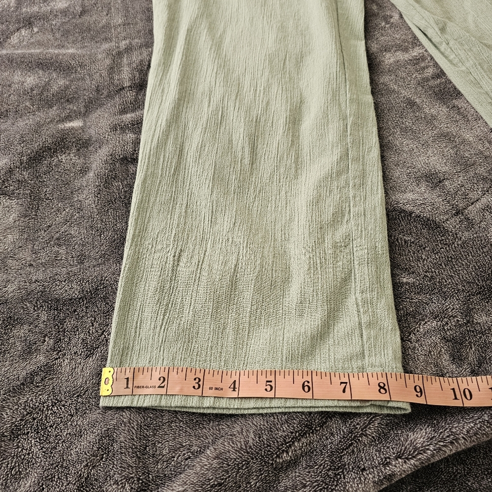 Tradition Pull On Pants Sage Green Cotton Blend Loosefit Lightweight Womens 18 W - Picture 8 of 11